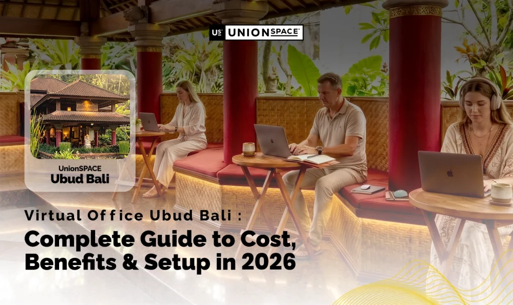 People working remotely at UnionSPACE Ubud Bali virtual office and coworking space