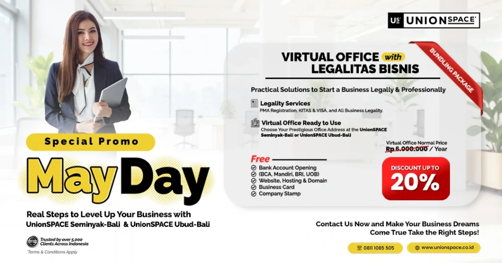 jasa legalitas bali unionspace dengan virtual office dan legalitas bisnis di seminyak dan ubud bali